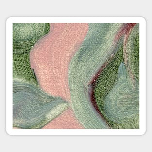 Green Pink Abstract Art Magnet